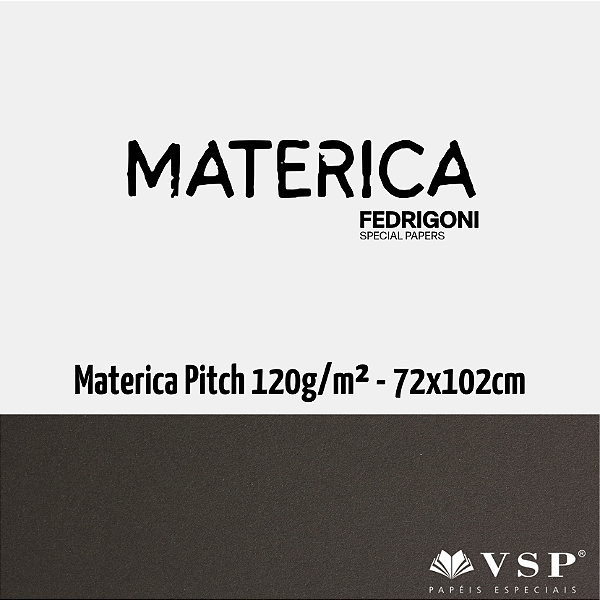 Papel Materica Pitch 120g/m² Tamanho 72x102cm - Pacote com 50 folhas