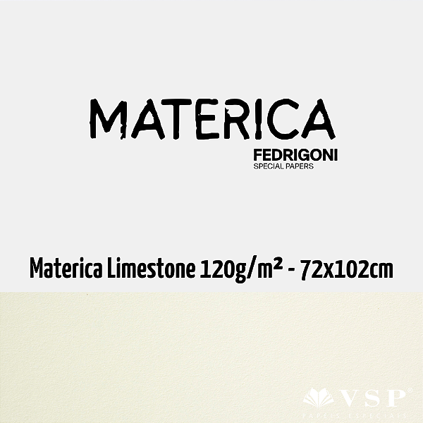 Papel Materica Limestone 120g/m² Tamanho 72x102cm - Pacote com 50 folhas