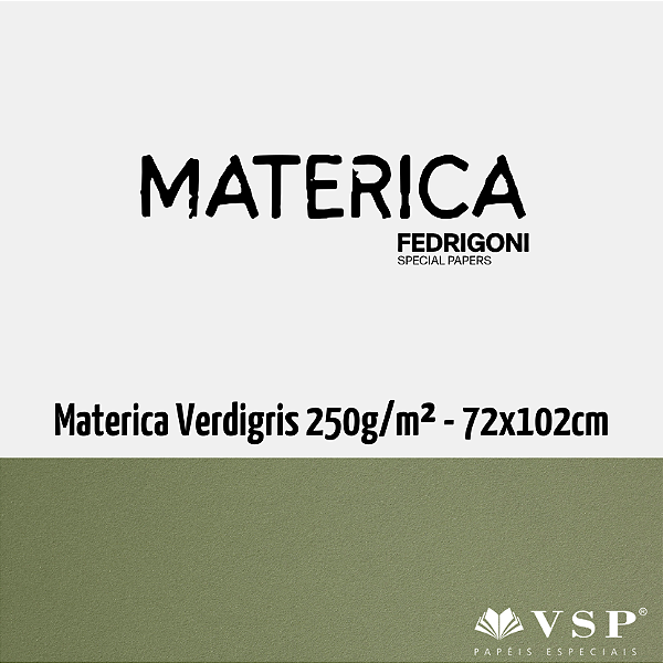 Papel Materica Verdigris 250g/m² Tamanho 72x102cm - Pacote com 25 folhas