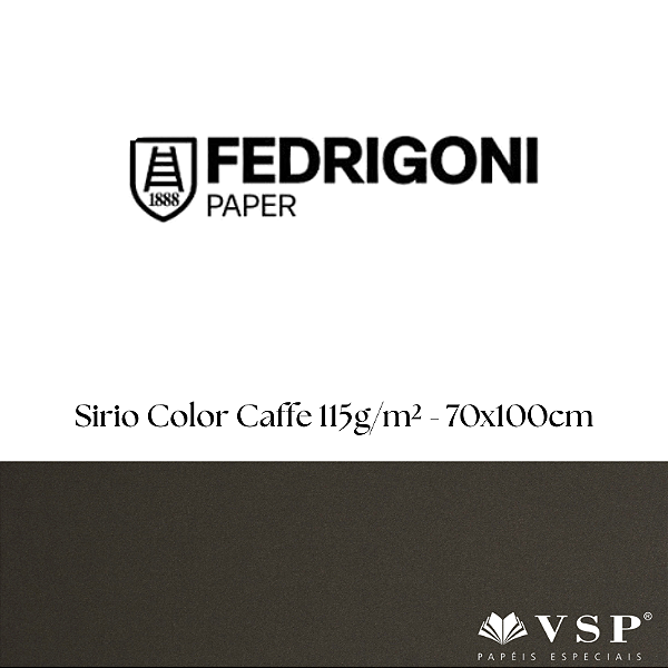 Papel Sirio Color Caffe 115g/m² Tamanho 70x100cm - Pacote com 50 folhas