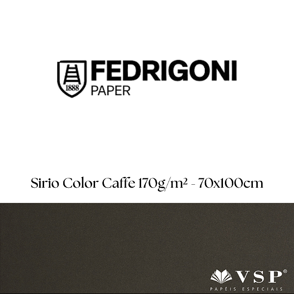Papel Sirio Color Caffe 170g/m² Tamanho 70x100cm - Pacote com 50 folhas