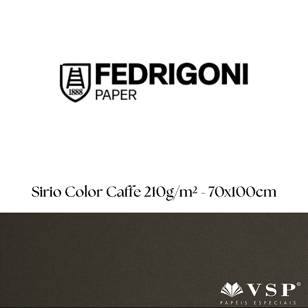 Papel Sirio Color Caffe 210g/m² Tamanho 70x100cm - Pacote com 25 folhas