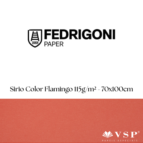 Papel Sirio Color Flamingo 115g/m² Tamanho 70x100cm - Pacote com 50 folhas