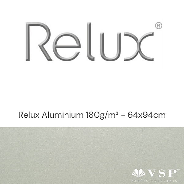 Papel Relux Aluminium 180g/m² Tamanho 64x94cm - Pacote com 10 folhas