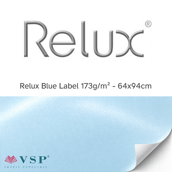 Adesivo Relux Blue Label 173g/m² 64x94cm - Pacote com 10 folhas