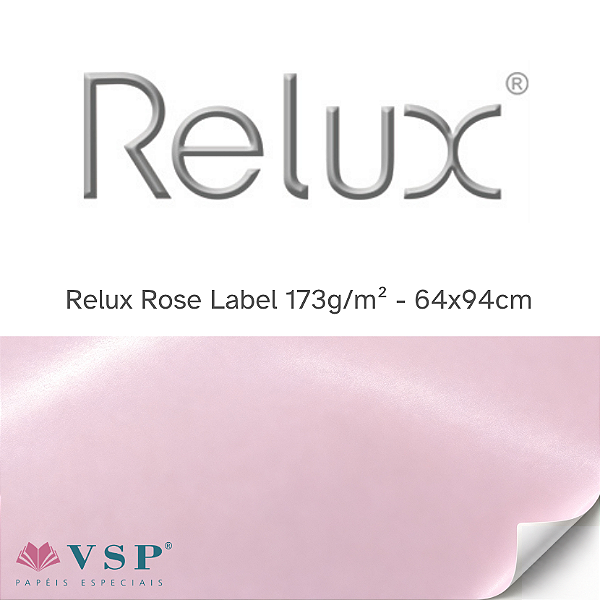 Adesivo Relux Rose Label 173g/m² 64x94cm - Pacote com 10 folhas