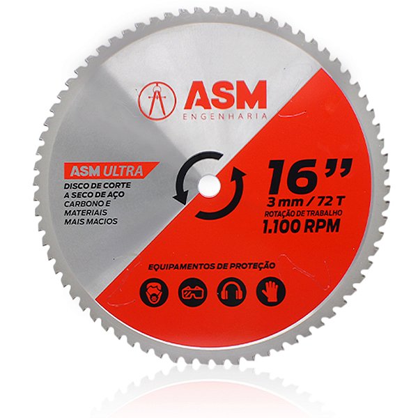 Disco de corte ASM Ultra 16" 72T | MULTIUSO