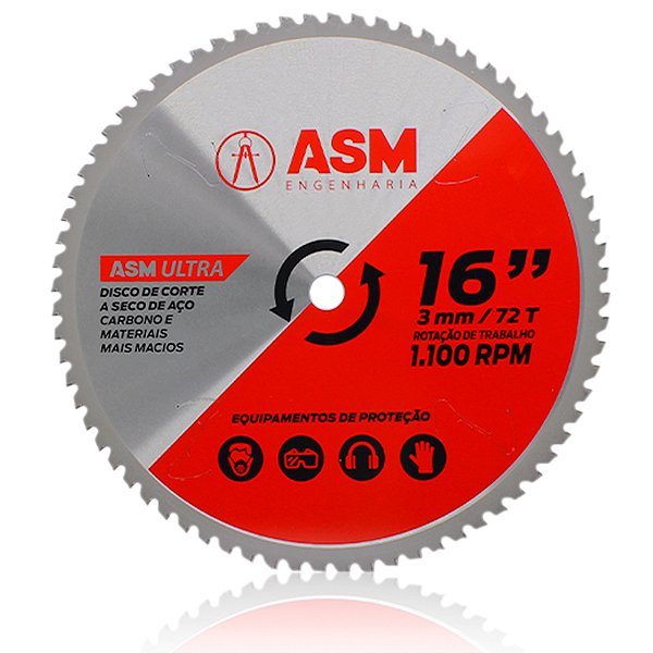 Disco de corte ASM Ultra 16" 72T | MULTIUSO