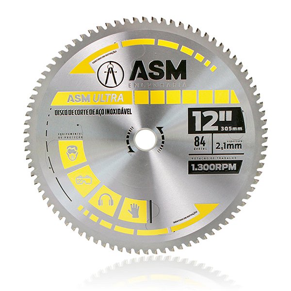 Disco de corte ASM Ultra 12" 84T | Aço Inoxidável
