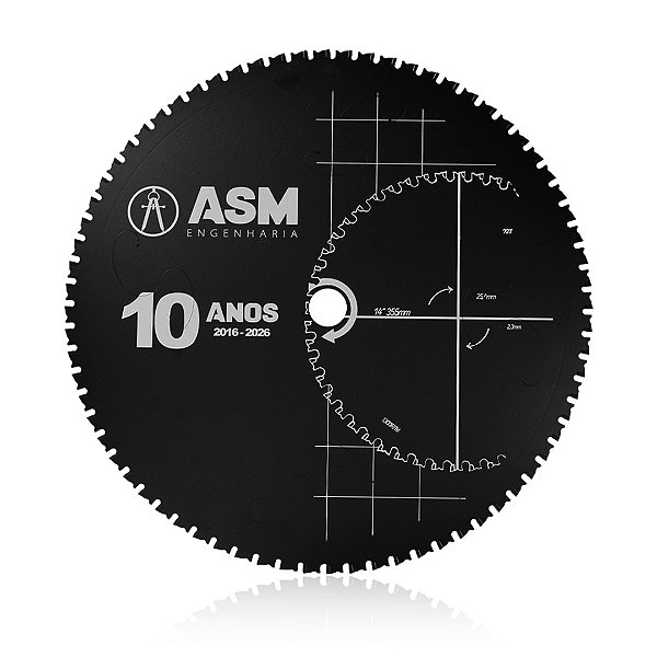 Disco de corte ASM Ultra 14" 72T | Edição Comemorativa 10 anos