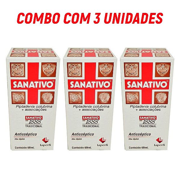 Combo c/ 3 Sanativos Antissépticos  60ml