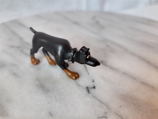 Miniatura de vinil cachorro guarda Dig Din desenho chicken run/ a fuga das galinhas