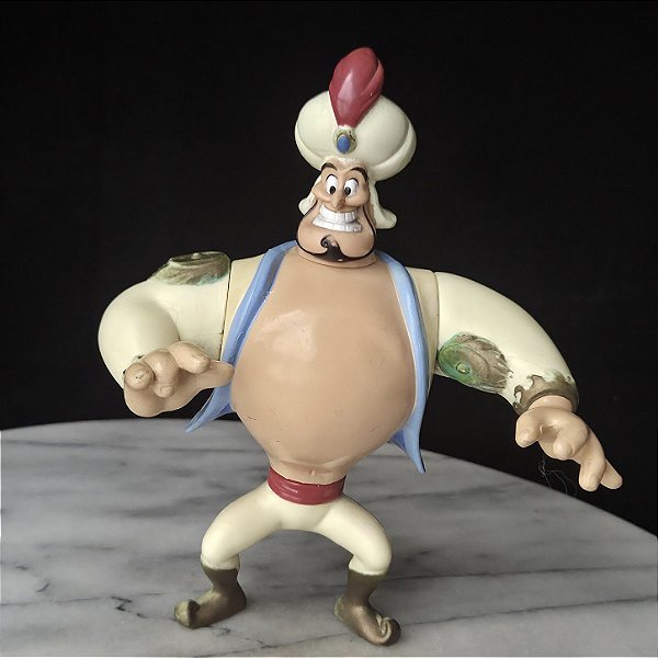 Miniatura Disney 1993, Genio do Aladim 15 cm articulado na cabeça, cintura e braços