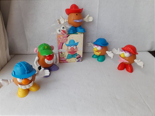 Mini potato head / cabeça de batata , lote de 5, sendo uma delas com caixa.