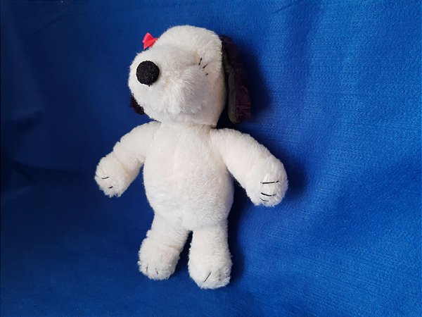 Pelúcia da beagle Belle, namorada do Snoopy, Estrela anos 80, 25cm