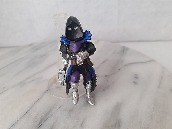 Miniatura de vinil estatica sem marca de corvo do Fortnite - 8 cm de altura
