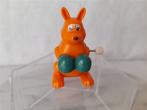 Brinquedo a corda popover vintage 1977 marca Tomy, Canguru  6 cm , funcionando