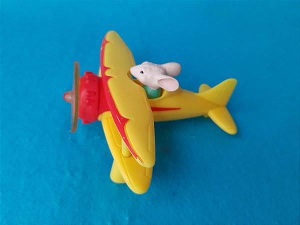 Stuart Little no biplano amarelo coleção Wendy's 2002