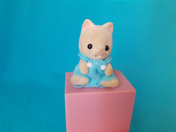 Sylvanian families gato bebe de azul