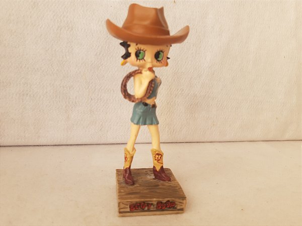 Boneca de resina estática de Betty Boop cow girl , edit. Salvat,15cm