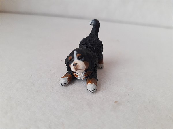 Miniatura de vinil Schleich,  filhote de English Sheepdog / cão pastor 4 cm comprimento