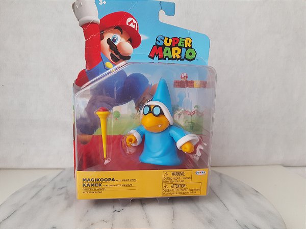 Magikoopa kamek do Super Mario Nintendo, Jakks Pacific, 10 cm., Novo , lacrado