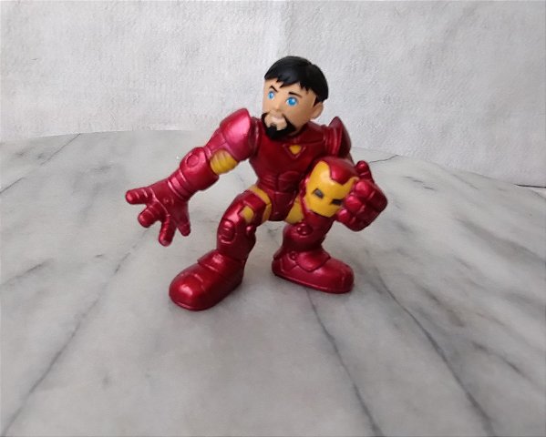 Boneco Iron Man Tony Stark, coleção Marvel super hero squad Hasbro 2008 usado