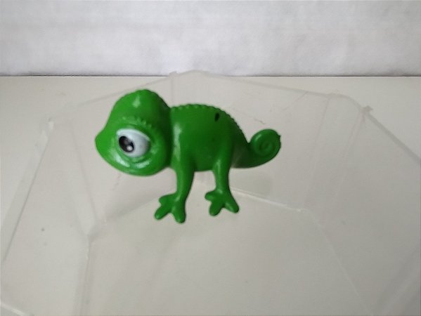 Miniatura Disney de vinil estática de camaleão Pascal da Rapunzel do Enrolados 4,5 cm comprimento