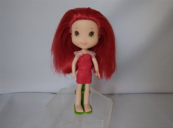 Boneca moranguinho com suporte verde com cheirinho , Hasbro 2009, 15 cm