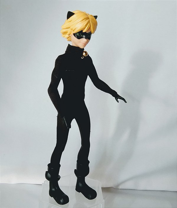 Boneco articulado Cat noir do Miraculous, 26,6 cm de altura, Bandai 2015,falta cauda
