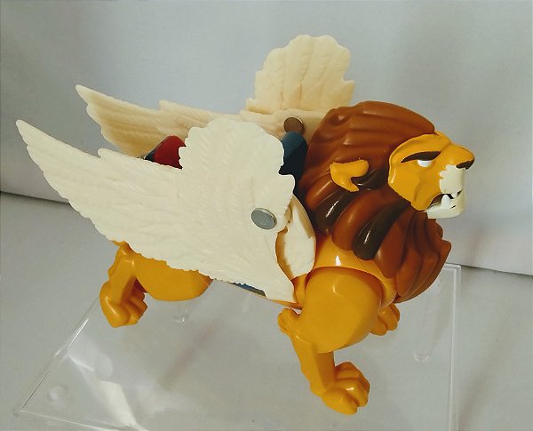Imaginext, Leão alado (somente) do Rei Leonidas, usado, 17 cm comprimento, 13 de altura,33 cm envergadura das asas