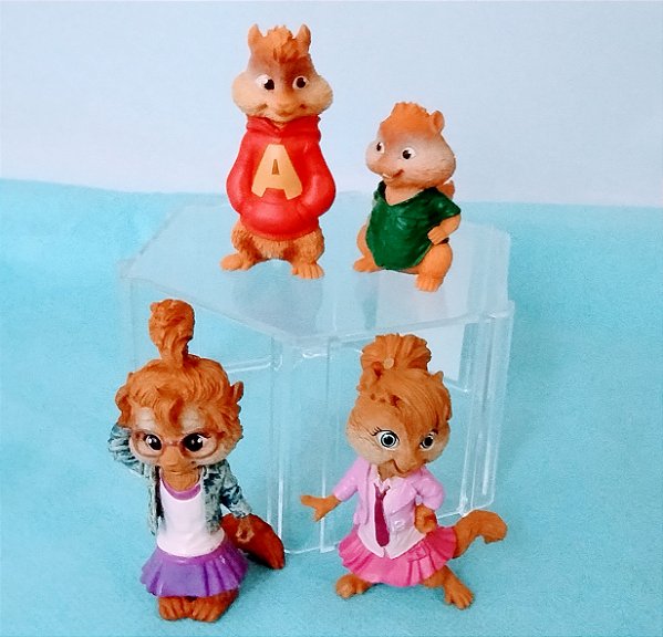 Miniatura de vinil Fox 2013 do Alvin e as esquiletes 5,5 a 7 cm de altura