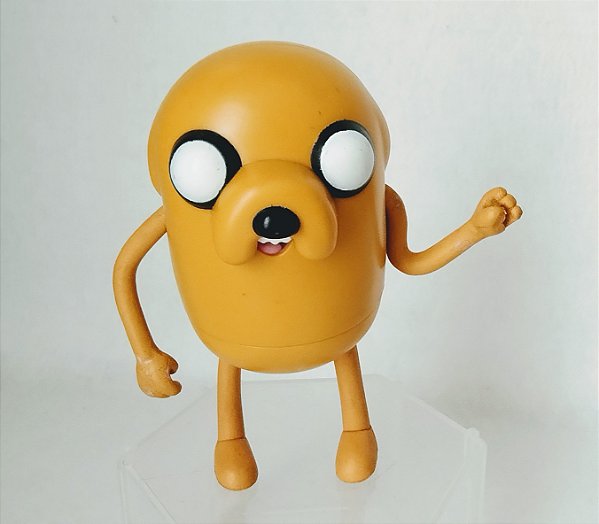 Boneco articulado Jake da Hora de Aventura cartoon Network , Jazwares, 13 cm faltando a espada
