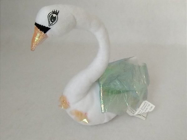 Mini pelúcia Cisne Odette desenho Barbie largo dos cisnes