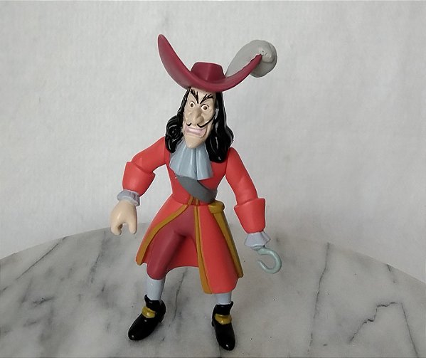 Boneco Capitão Gancho vintage  do Peter Pan  Disney articulado falta espada, 13 cm