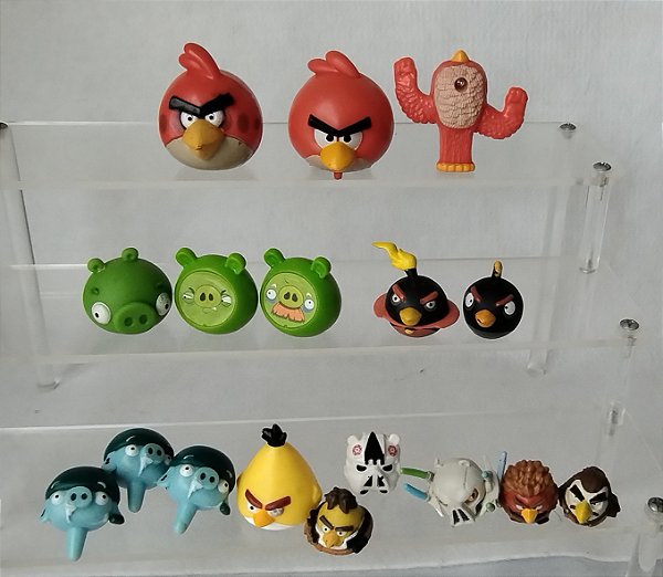 Angry Birds de plástico/vinil e borracha medindo entre 2 e 5 cm, lote de 17 bonecos /pecas de jogos