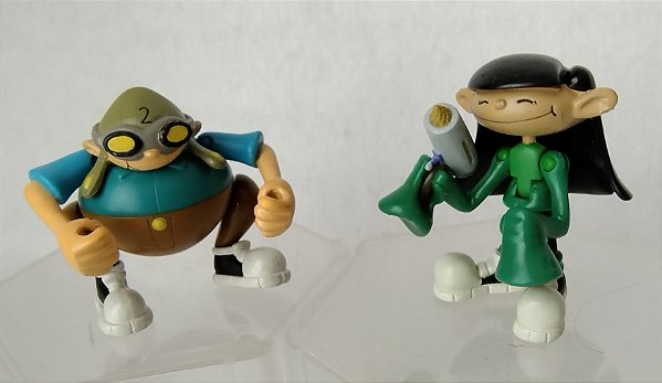 De 2005, Bonecos articulados da Turma do Bairro ,Cartoon Network , Numbah 2 Horácio e numbah 3 Kuki, 6 e 7 cm de altura se