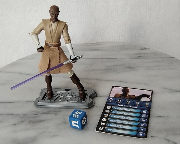 Boneco Star Wars Clone Wars 2010 jedi Mace Windu 10cm