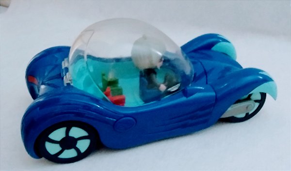 Carro de plástico com luz e som Felinomovel do PJ Masks  35 cm