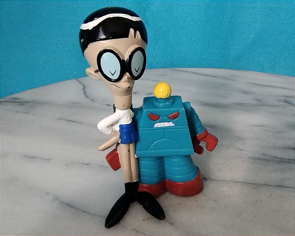 Miniatura em PVC Mandark arquiinimigo do Dexter 7cm