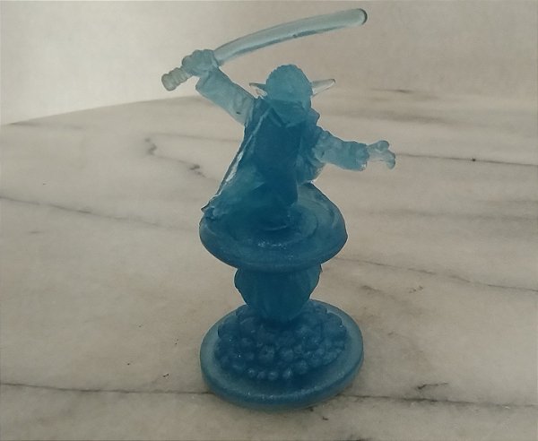 Figura holográfica  azul do Yoda do Clone wars Star wars ,Hasbro 2006 - 5 cm