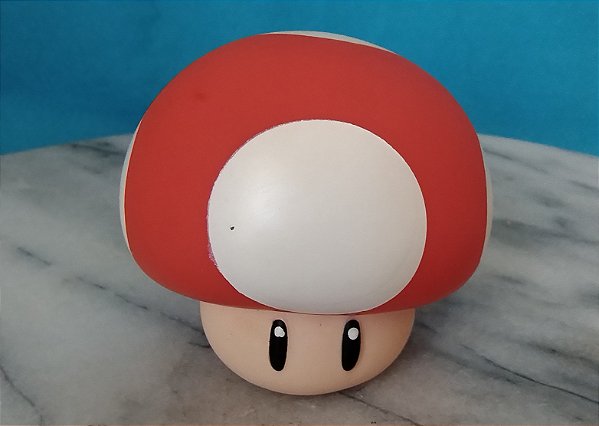Cogumelo / mushroom Nintendo do Super Mario 6 cm altura ; 7 cm diametro, marca Bandai 2006
