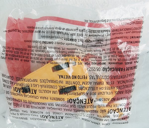 Boneco Tails do Sonic 2, coleção McDonald's 2020, novo, lscrado