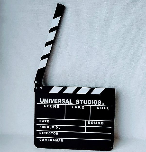 De madeira ou MDF, Claquete de cinema da Universal Studios, 30 cm x 26 cm