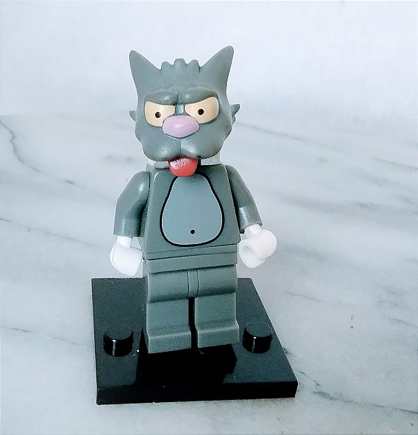 Lego original, minifigura gato Scratchy de Os Simpsons