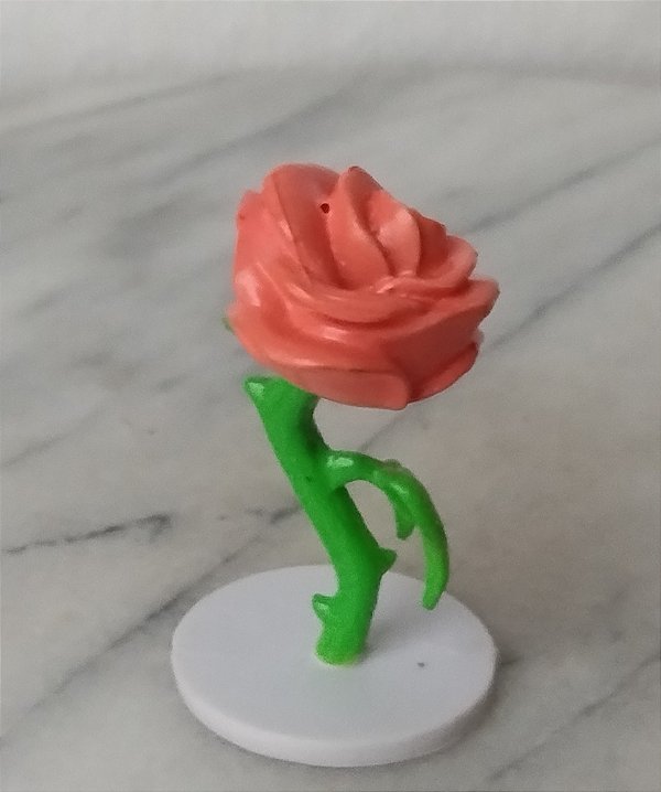 Miniatura Disney de rosa encantada vermelha de A Bela e a Fera, 4cm
