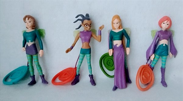Bonecas Witch , coleção incompleta com 4, McDonald's 20O5, 10 cm