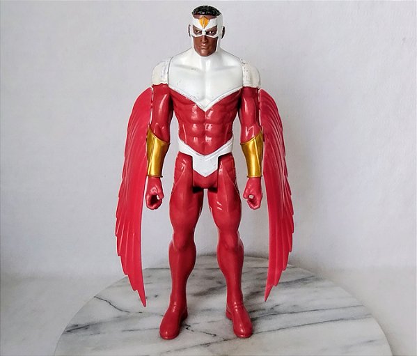 Boneco articulado Falcão Negro Marvel Titan hero Mattel 2014, 30 cm