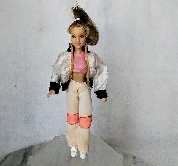 Mini boneca articulada Britney Spears Turnê 1999, 16 cm, roupa customizada ,fora calças