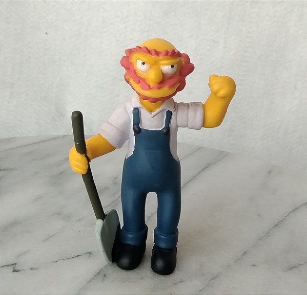Boneco estatico zelador Willie de Os Simpsons 2007, 8,5 cm